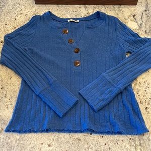 Blue Large Free People Sweater